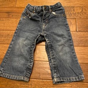 Baby Gap Stretch Blue Jeans 12-18 Month Lined Snaps Up Leg Baby Girl Clothes